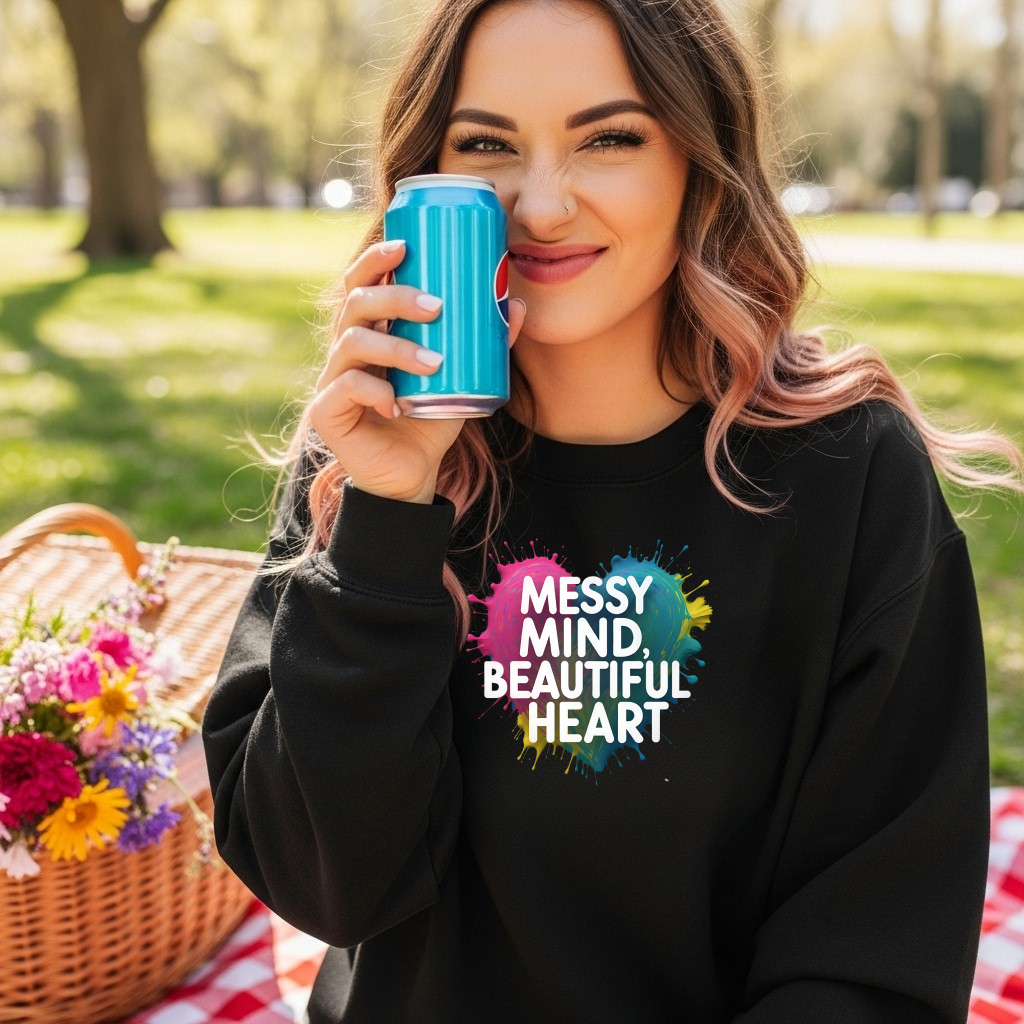 Messy Mind, Beautiful Heart (Black)